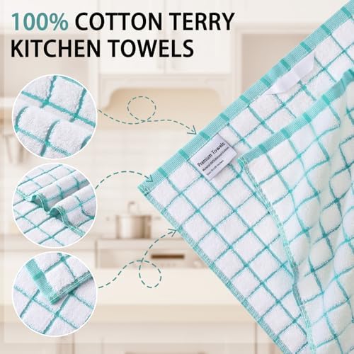 Homaxy Premium Kitchen Towels, Check Design - Image 4