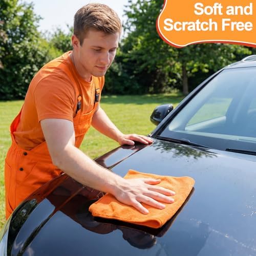 Nuenen Car Microfiber Clean Cloths, 16 x 16 Inch - Image 5