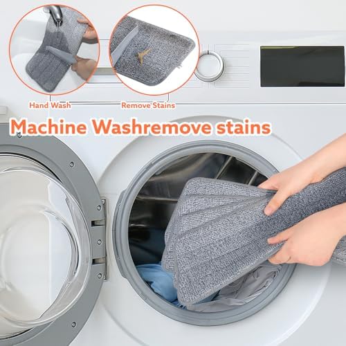 wlich Microfiber Flat Mop, 2 Washable Pads - Image 6