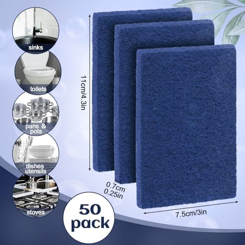 Hoolerry 100 Pcs Heavy Duty Scouring Pads Bulk - Image 2