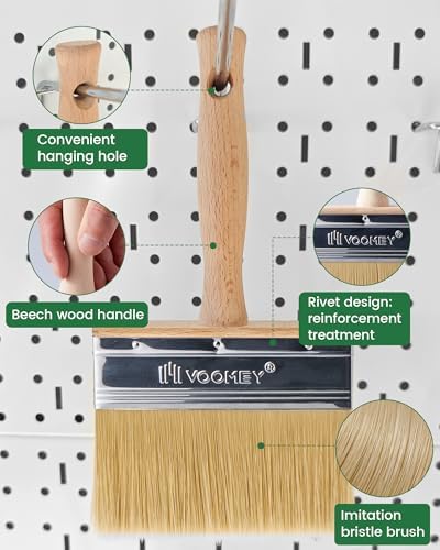 Voomey 5in Limewash Paint & Deck Stain Brush Applicator - Image 5