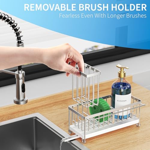 Cisily Sponge Holder for Kitchen Sink, Sink Caddy Organizer - Image 3