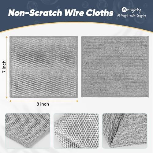 Orighty Dish Cloths, 24 Pack Double-Layer Metal Dish Rags - Image 2