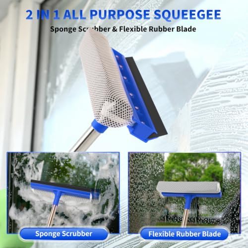 Professional Window Squeegee, 2 in 1 Squeegee Window Cleaner - Image 7