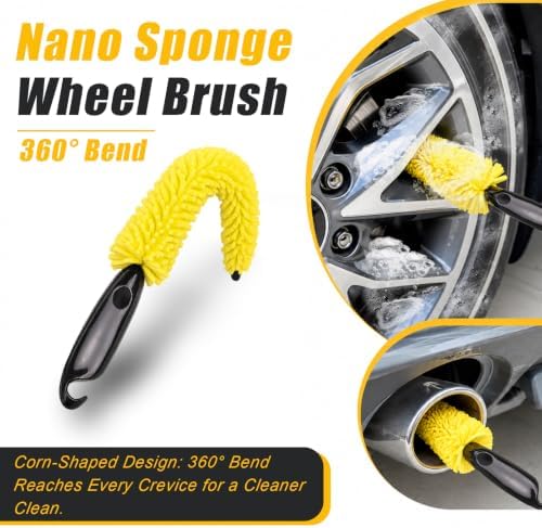 5PCS Wheel Brush Set – Microfiber Wheel Cleaner Brush - Image 5