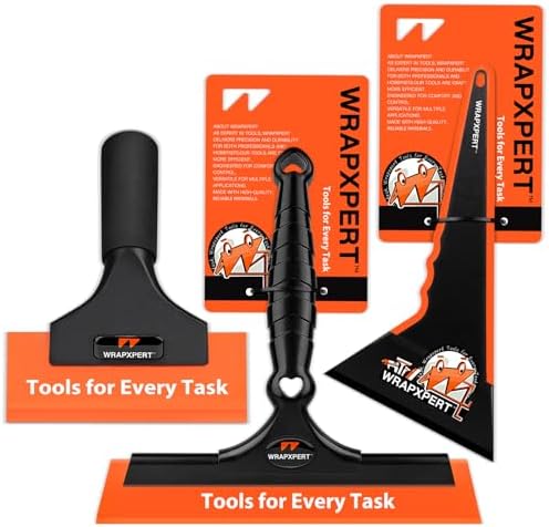 WRAPXPERT Window Tint Tools Kit, 3-Step Professional Window Tint Squeegee Set by WRAPXPERT