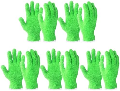 Evridwear 5 Pairs Microfiber Dusting Gloves by Evridwear
