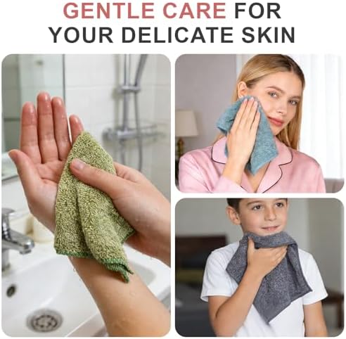 10 Pack Premium Washcloths, Highly Absorbent and Super Soft Face Towels - Image 6