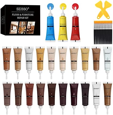 SEISSO Wood Furniture Repair Kit -Set of 50, 24 Colors Wood Touch up Fillers by SEISSO