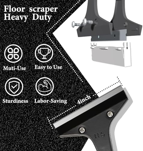Floor Scraper Long Handle, Heavy duty floor scraper tool 16-47" made of - Image 4