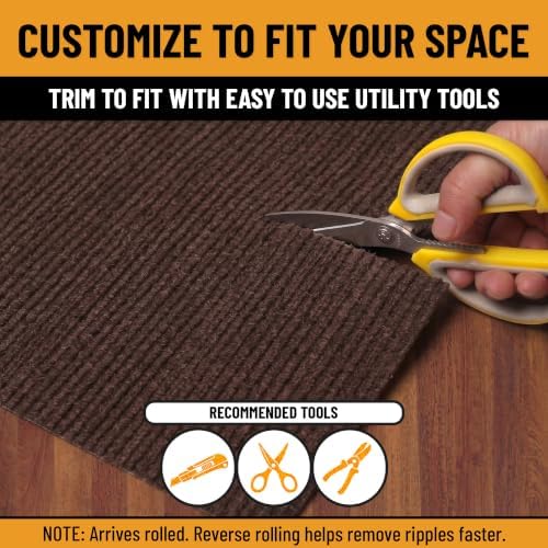 Ottomanson 3x8 Runner Rug, Non-Slip Dirt Trapper Indoor Outdoor Door Mat - Image 4