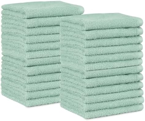 Amazon Basics Highly Absorbent, Fast Drying 100% Cotton Washcloths by AmazonBasics