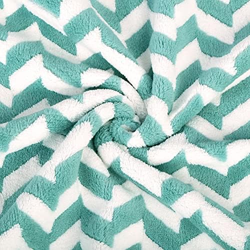 JML Microfiber Bath Towels, 2 Pack, Chevron Green - Image 2