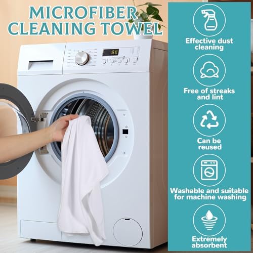 6 Pcs Extra Large Microfiber Cleaning Cloth Reusable Microfiber Towels Thick - Image 4