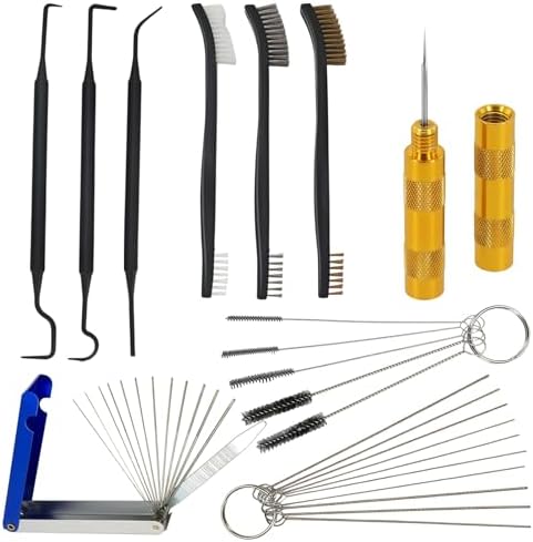 Carburetor Cleaning Kit-Includes 3 Double Head Brush 23 Needles 5 Nylon Brushes by Unknown