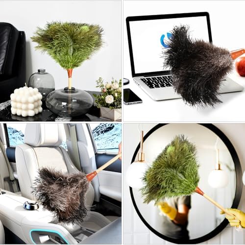 16 in Ostrich Feather Duster, Bamboo Handle - Image 5
