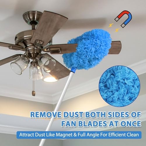 FONUNO Ceiling Fan Cleaner Duster High Ceiling Extended Fan Blade Cleaner - Image 2