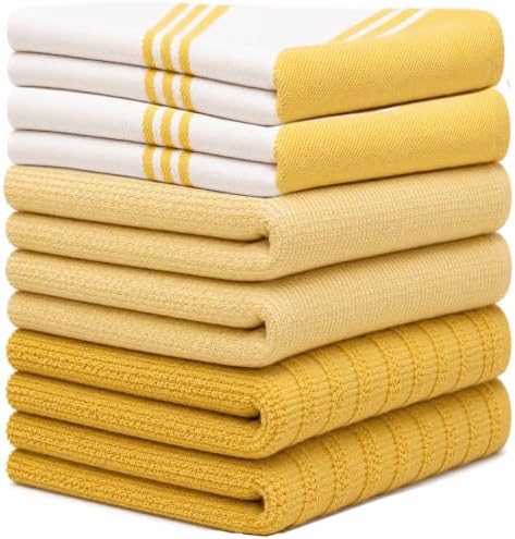 Premium Kitchen Towels 6 Pack 100% Cotton 20"x28" Dish Towels - Image 2