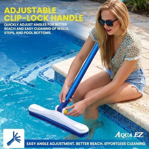 Aqua EZ 16in Rubber Bristled Pool Wall Brush - Image 3