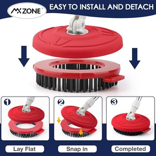 Round Spin Mop Scrub Brush Head - Image 7