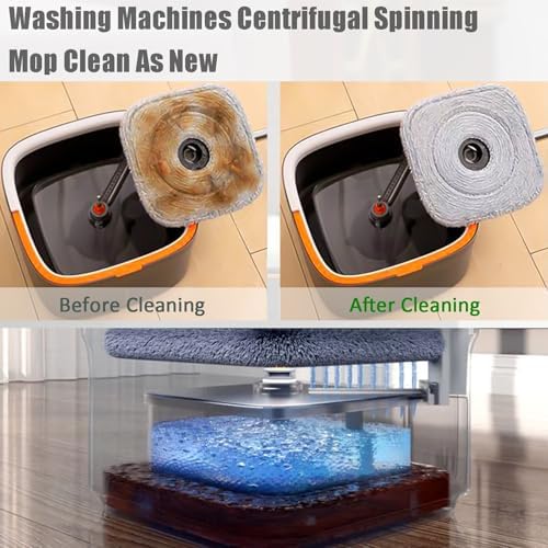 Spin Mop and Bucket Set with Self Separation Dirty and Clean Water System - Image 3