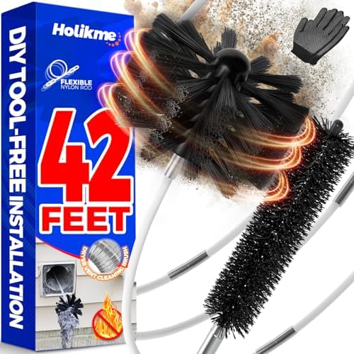 Holikme Dryer Vent Cleaner Kit - 42Ft Flexible Lint Brush by Holikme