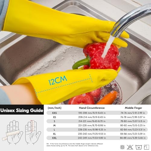 Vgo...Latex Reusable Household Gloves, Cleaning Gloves, Long Cuff - Image 6