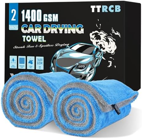 TTRCB 2 Pack Car Drying Towels, Extra Large Microfiber Towels by TTRCB