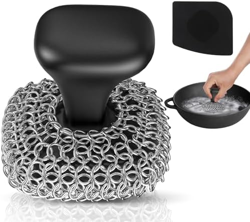 Cast Iron Scrubber Dish Scrub Brush by Purgreat