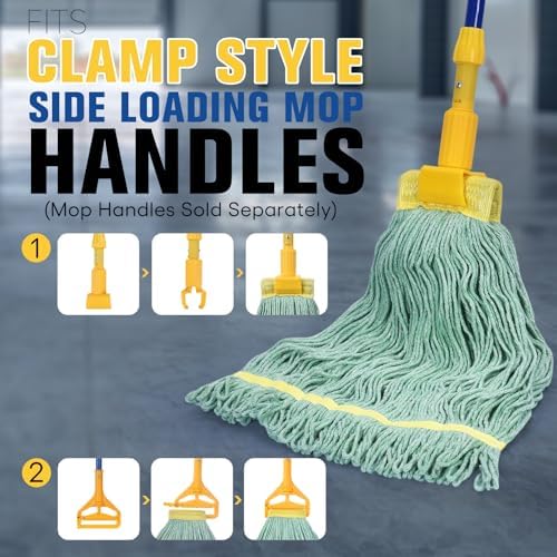 Matthew Cleaning Commercial Mop Head Replacement, 5 Inch Wide Headband - Image 4