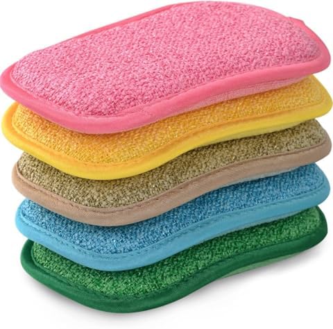 Multipurpose Kitchen Scrub Sponges, Heavy Duty Cleaning Non-Scratch Scrub Sponge by Vdumhid