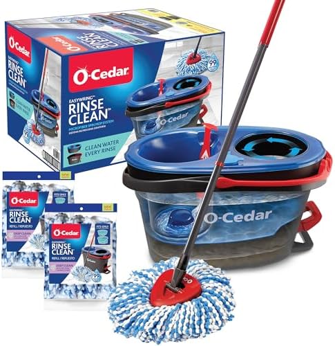 O-Cedar RinseClean Spin Mop & Bucket System | Microfiber Floor Cleaning System by Unknown