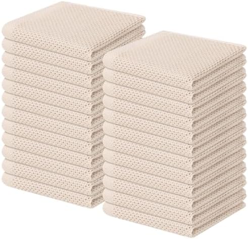 Homaxy 100% Cotton Waffle Weave Kitchen Dish Cloths 24-Pack by Homaxy