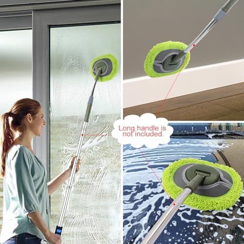 2-Pack Chenille Mop Head Replacement Set, Wall & Ceiling Dusting Mop Heads - Image 6