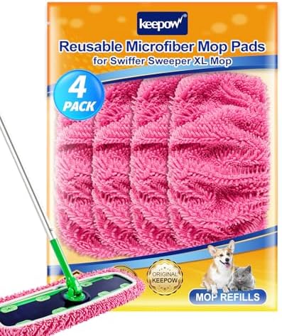 KEEPOW Reusable XL Mop Pads Compatible by KEEPOW