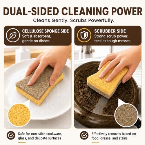 Natural Kitchen Sponges for Dish - Image 2