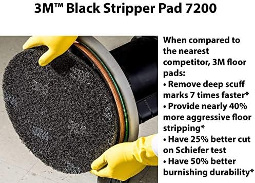 3M Black Stripper Pad 7200 - Image 3