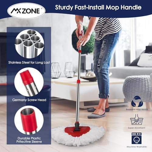 Spin Mop Head & Handle Replacement Set - Image 6