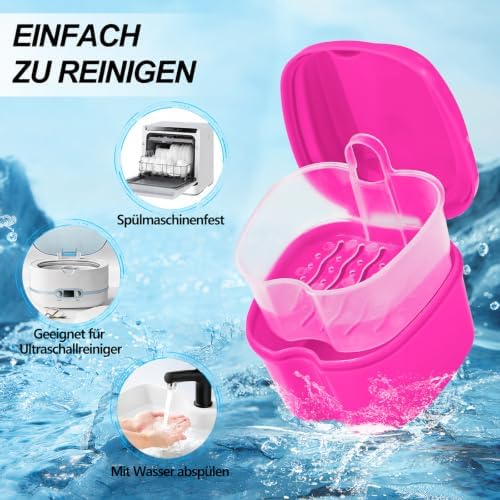 Denture Cup Retainer Cleaning Case False Teeth Soaking Container - Image 6
