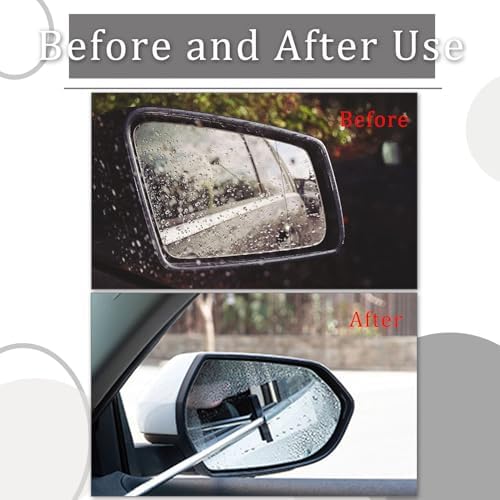 2 Pack Side Mirror Squeegee, Portable Car Cleaning Tool Car Rearview Mirror - Image 5
