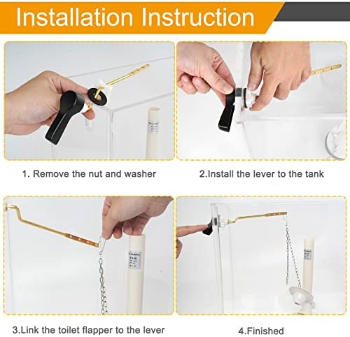 Hibbent Universal Metal Side Mount Toilet Handle Replacement Kit - Image 4