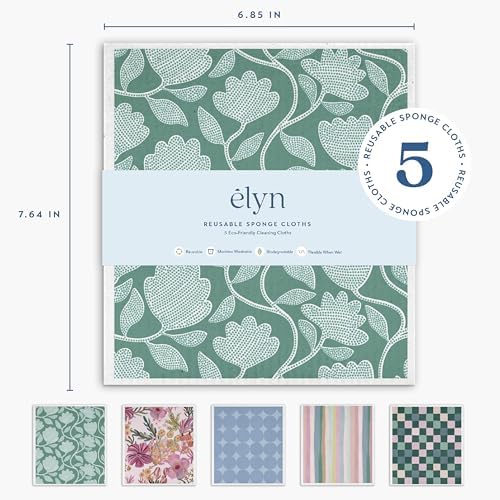 ELYN Swedish Dishcloths, Reusable & Washable Sponge Cloths, Absorbent Cleaning - Image 2