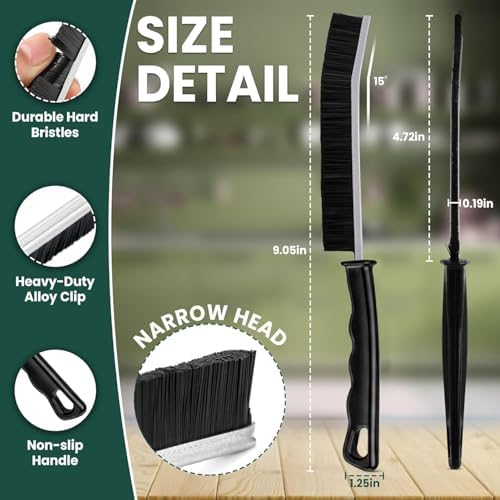 Crevice Cleaning Brush Set 6Pcs Hard Bristle Tools - Image 2