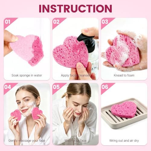 80 Count Compressed Facial Sponges Cellulose Eco-Friendly Makeup Sponges - Image 5