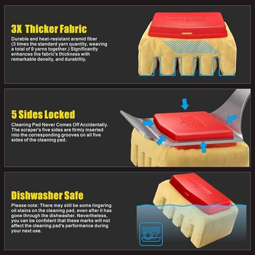 GRILLART Grill Brush Bristle Free, Replaceable BBQ Cleaning Pad, Safe - Image 5