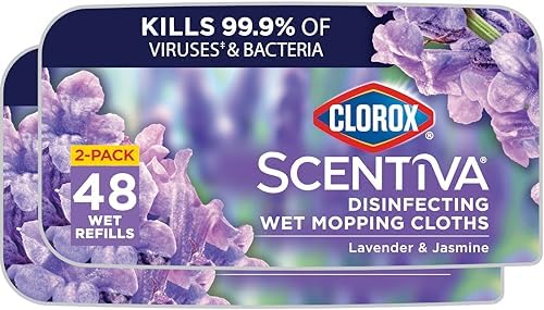 Clorox Scentiva Disinfecting Wet Mopping Cloths, 24 Ct., 2 Pack by Clorox