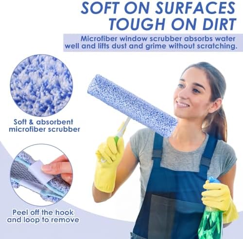 3 Pcs 18" Microfiber Window Scrubber Refill Pad - Image 2