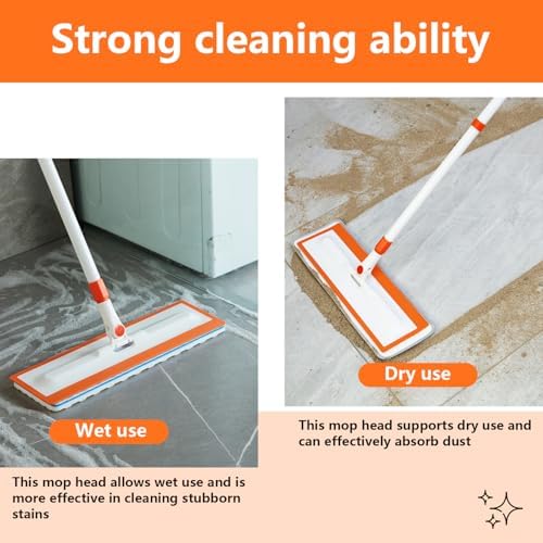 Magic Sponge Eraser Mop, 2 Microfiber, 3 Sponge Pad - Image 3