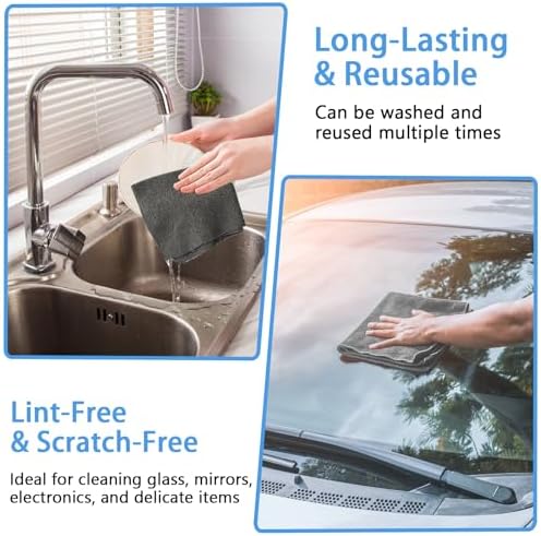Niurewan 75 Pack Microfiber Cleaning Cloth Roll, Reusable Tear Away Microfiber - Image 5