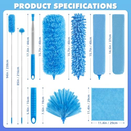 94'' Cobweb Duster with Extension Pole, Spider Web Brush - Image 2